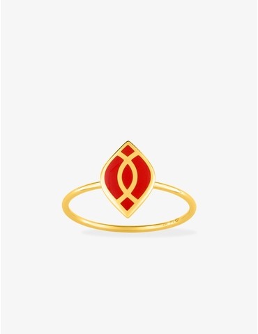 Bague Ondine Or jaune 375‰...