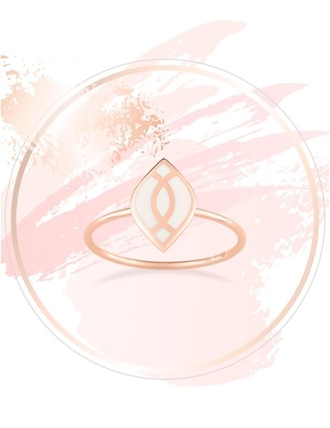Bague Ondine Or rose 375‰...