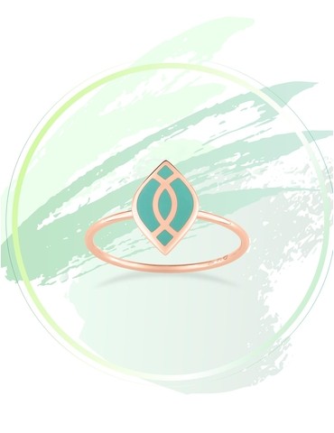 Bague Ondine Or rose 375‰...
