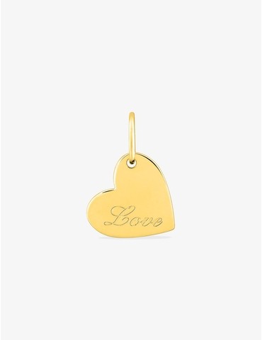 Pendentif cœur plaqué or et...