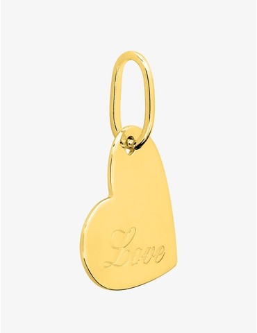 Pendentif cœur plaqué or et...