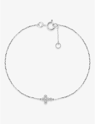 Bracelet croix or blanc...