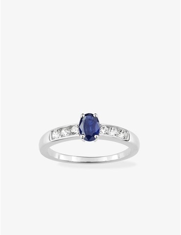 Bague saphir et oxydes de...