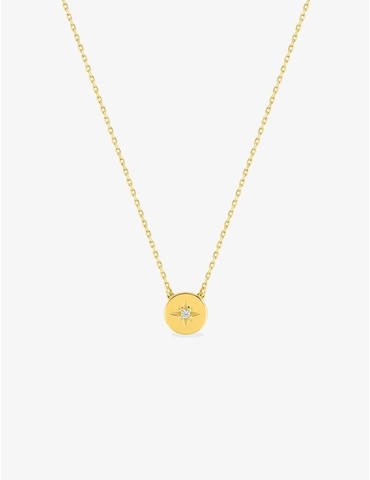 Collier en or jaune 375‰ et...