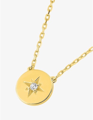 Collier en or jaune 375‰ et...