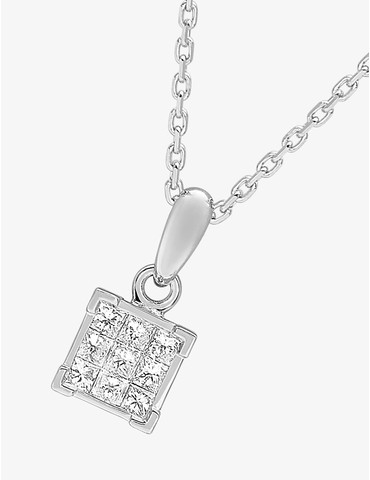 Collier carré pavé illusion...