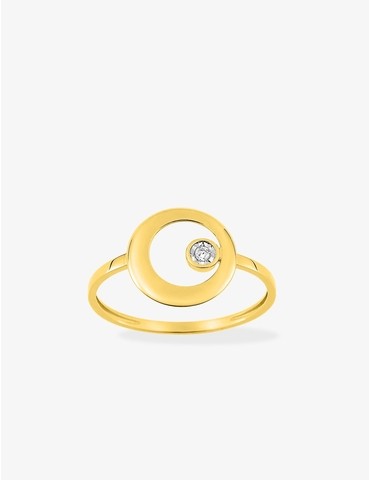 Bague en or jaune et blanc...
