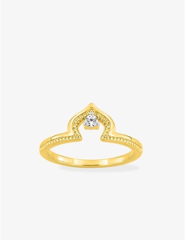 Bague plaquée or et oxyde...