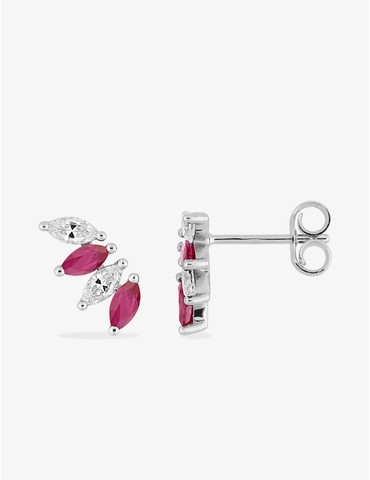 Boucles d'oreille or blanc...