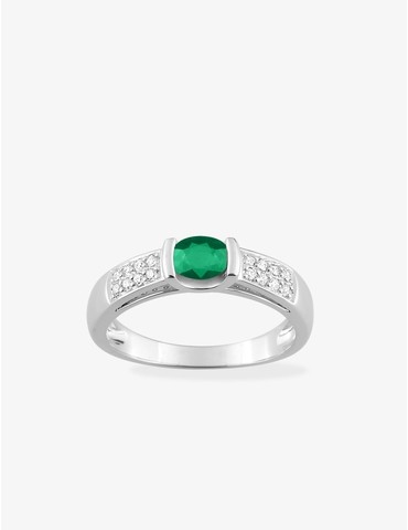 Bague or blanc 750 ‰,...