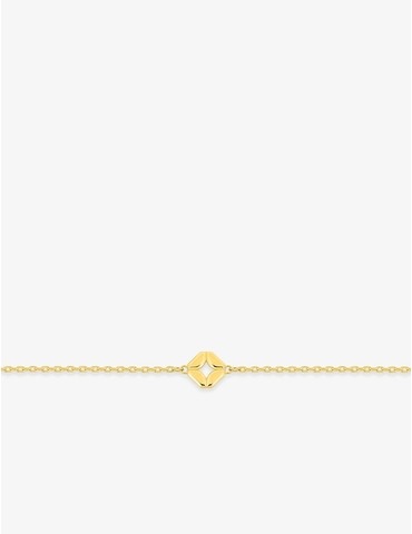 Bracelet plaqué or motif carré