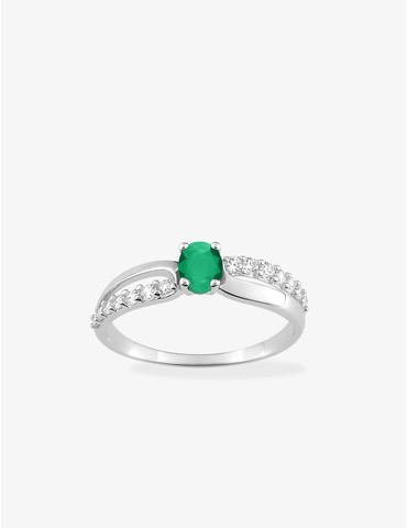 Bague en or 750‰ solitaire...