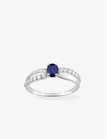 Bague en or 750‰ solitaire...