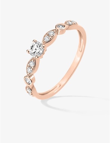 Bague en or rose 375 ‰,...