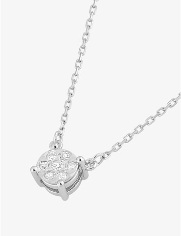 Collier or 375 ‰ blanc avec...