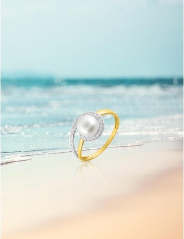 Bague bicolore en or 375‰...