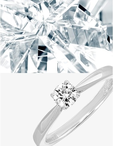 Bague solitaire en or blanc...