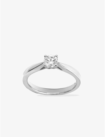 Bague solitaire en or blanc...