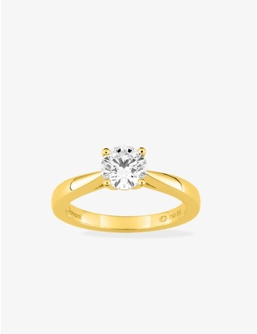 Bague solitaire en or jaune...