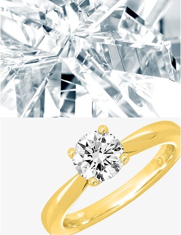 Bague solitaire en or jaune...