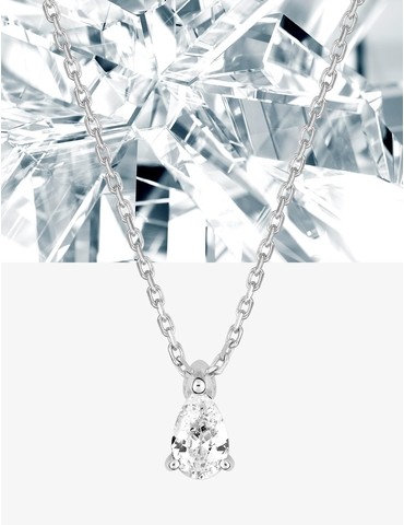 Collier en or blanc 750 ‰,...