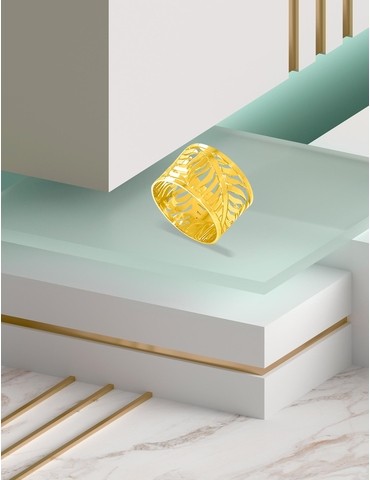 Bague Jungle or jaune 750‰