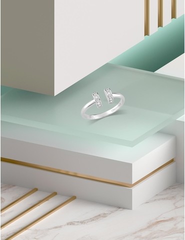 Bague or blanc 750‰ 0,080...