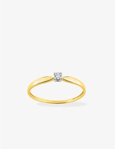 Bague solitaire serti 4...