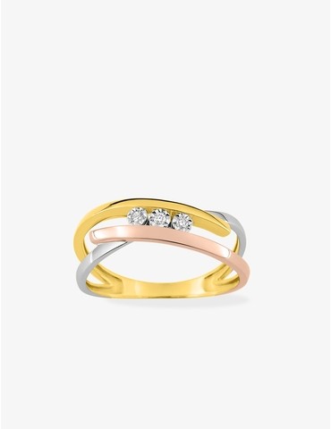 Bague Trilogie trois ors...