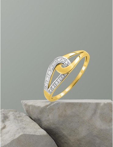 Bague or jaune 375‰ et...