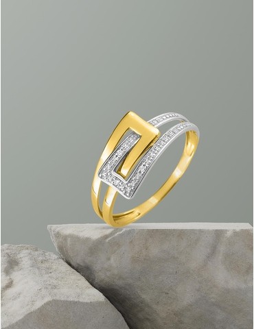 Bague or jaune 375‰ et...