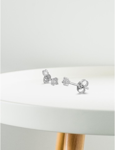 Boucles d'oreilles or blanc...