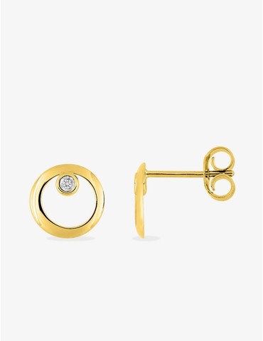 Boucles d'oreilles or jaune...