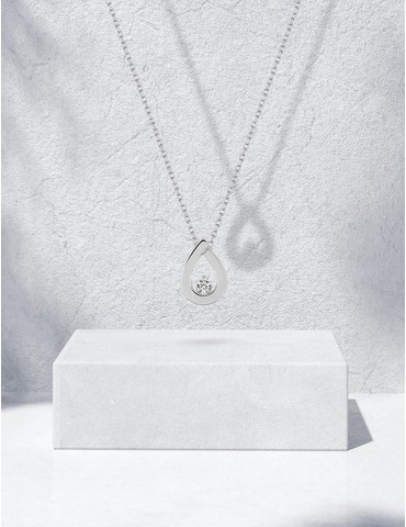 Collier goutte or blanc...