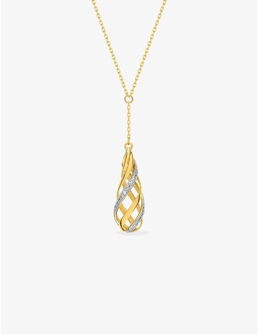 Collier or jaune 375 ‰,...