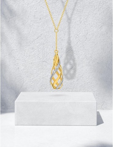 Collier or jaune 375 ‰,...