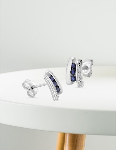 Boucles d'oreilles or blanc...