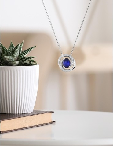 Collier rosaces or blanc...