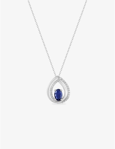 Collier goutte or blanc...
