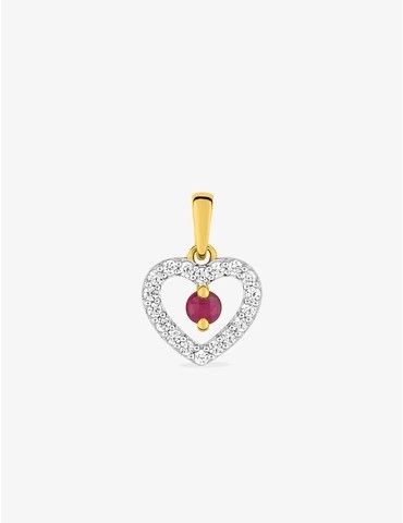 Pendentif cœur or 375‰,...
