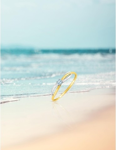 Bague fantaisie bicolore or...