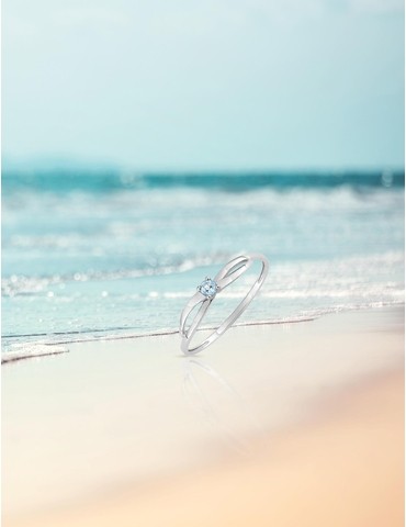 Bague fantaisie or blanc...