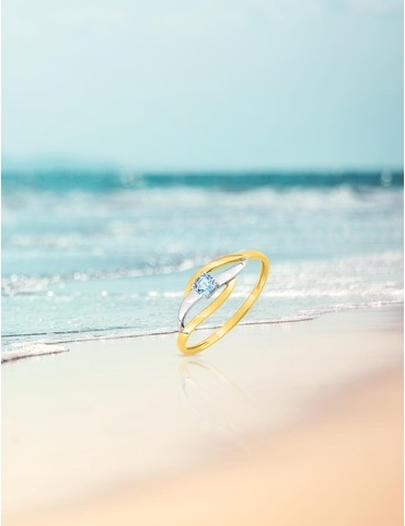 Bague fantaisie or 375‰...