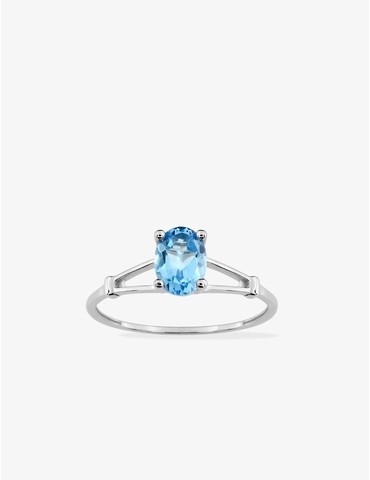 Bague fine or blanc 375‰,...