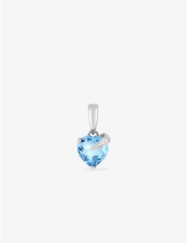Pendentif or blanc 375‰ et...