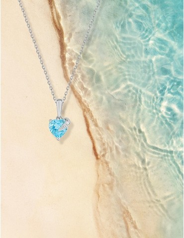 Pendentif or blanc 375‰ et...