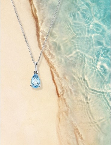 Pendentif or blanc 375‰ et...