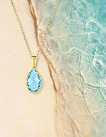 Pendentif or jaune 375‰ et...