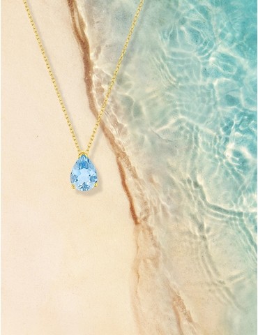 Collier or jaune 375‰ et...