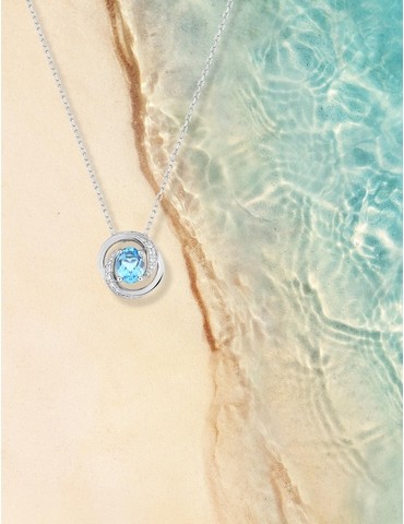 Collier or blanc 375‰ et...